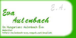 eva aulenbach business card